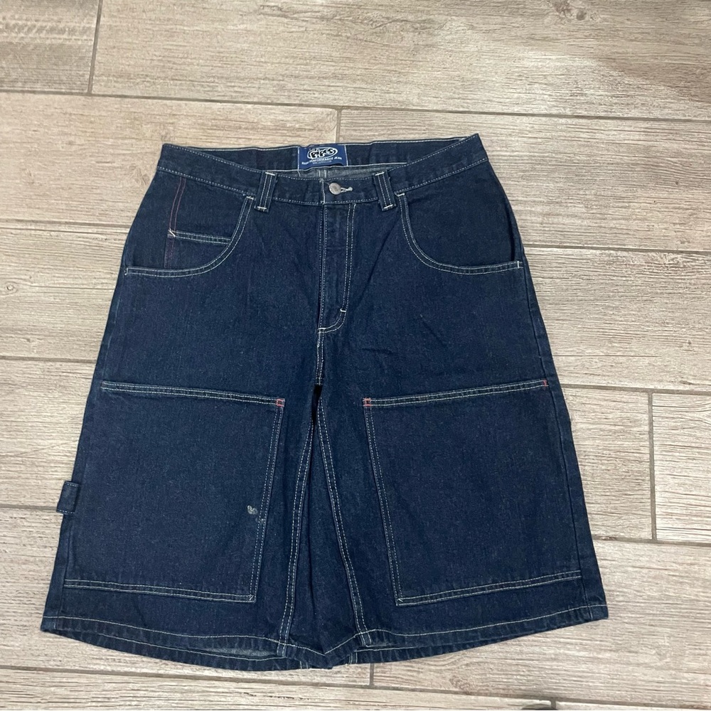 Indigo Dark Blue Jean Shorts for Men